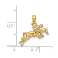 Load image into Gallery viewer, 14K Jockey on Jumping Horse Charm
