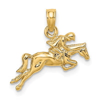 Load image into Gallery viewer, 14K Jockey on Jumping Horse Charm
