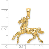 Load image into Gallery viewer, 14K 3-D Horse Trotting Charm
