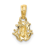 Load image into Gallery viewer, 14K 2-D Textured Miniature Frog Charm
