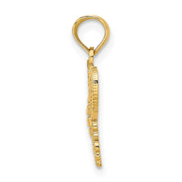 Load image into Gallery viewer, 14K Polished and Textured Filigree Butterfly Charm
