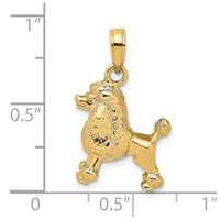 Load image into Gallery viewer, 14K 3-D Poodle Dog Charm

