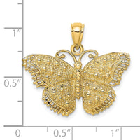 Load image into Gallery viewer, 14K Textured Butterfly Charm

