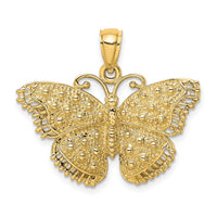 Load image into Gallery viewer, 14K Textured Butterfly Charm
