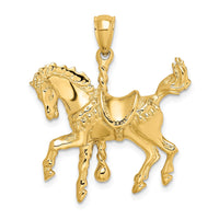 Load image into Gallery viewer, 14K Carousel Horse w/Tail Up Charm
