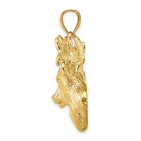 Load image into Gallery viewer, 14K 2-D Textured Deer Head Charm
