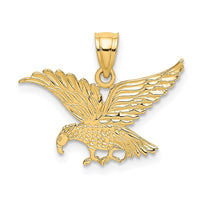 Load image into Gallery viewer, 14K Flat Engraved Eagle Charm
