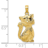 Load image into Gallery viewer, 14K Sitting Cat Charm
