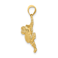 Load image into Gallery viewer, 14K 2-D Frog Sitting Charm

