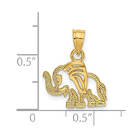 Load image into Gallery viewer, 14K Flat Cut-Out Elephant Charm
