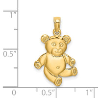 Load image into Gallery viewer, 14k Reversible Teddy Bear Charm
