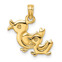 Load image into Gallery viewer, 14K 3-D Two Ducks Charm
