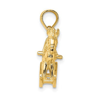 Load image into Gallery viewer, 14K 3-D Playful Rocking Horse Charm
