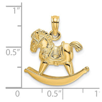 Load image into Gallery viewer, 14K 3-D Playful Rocking Horse Charm
