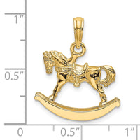 Load image into Gallery viewer, 14K Polished 3-D Rocking Horse Charm
