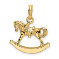 Load image into Gallery viewer, 14K Polished 3-D Rocking Horse Charm
