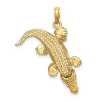 Load image into Gallery viewer, 14K 3-D Alligator w/Moveable Mouth Charm
