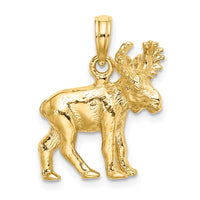 Load image into Gallery viewer, 14K 3-D Textured Moose Charm
