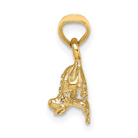 Load image into Gallery viewer, 14K 3-D Textured Mini Frog Facing Down Charm
