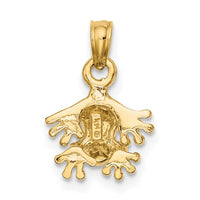 Load image into Gallery viewer, 14K 3-D Textured Mini Frog Facing Down Charm
