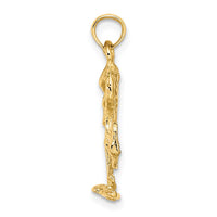 Load image into Gallery viewer, 14K 3-D Textured Flamingo Charm
