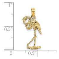 Load image into Gallery viewer, 14K 3-D Flamingo w/ Head Up Charm
