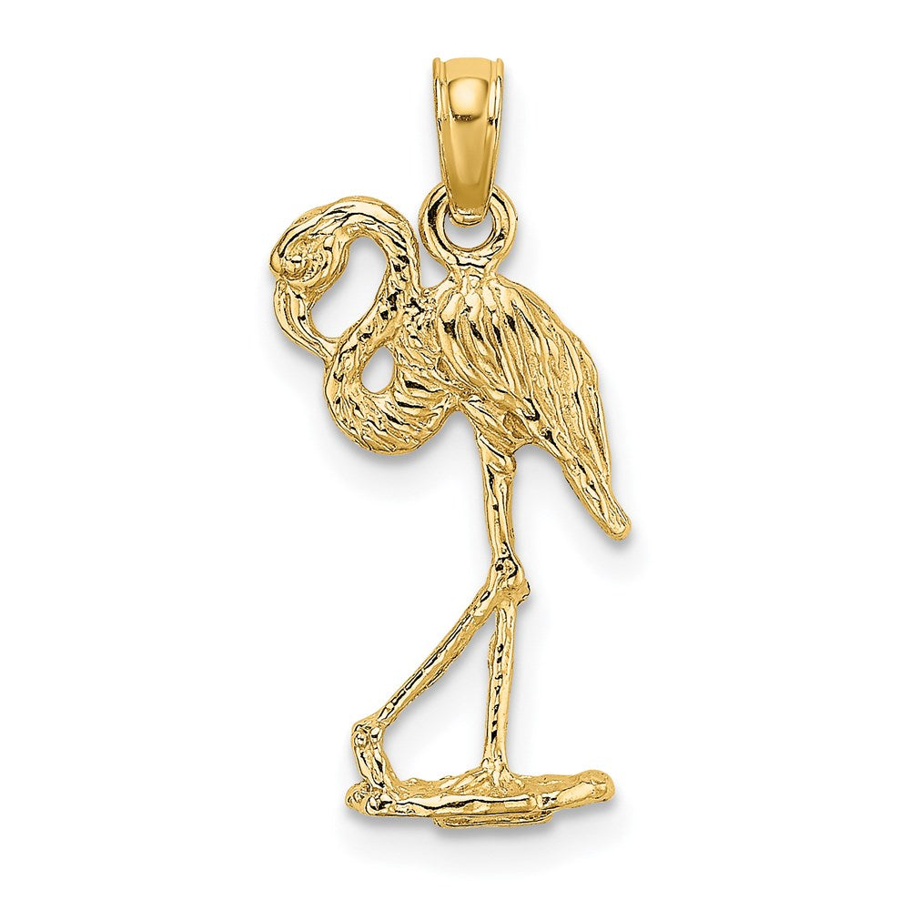 14K 3-D Flamingo w/ Head Up Charm