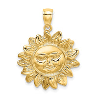 Load image into Gallery viewer, 14K Smiling Sun Charm
