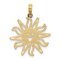 Load image into Gallery viewer, 14K Cut-out Smiling Sun Charm

