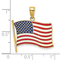 Load image into Gallery viewer, 14K w/ Enamel American Flag Charm
