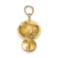 Load image into Gallery viewer, 14K 3-D Martini w/Olive Charm
