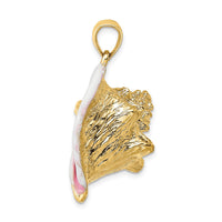 Load image into Gallery viewer, 14K 3-D Enamel Large Conch Shell Charm
