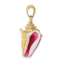 Load image into Gallery viewer, 14K 3-D Enamel Conch Shell Charm
