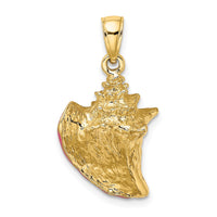 Load image into Gallery viewer, 14K 3-D Enamel Conch Shell Charm
