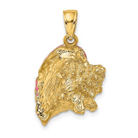 Load image into Gallery viewer, 14K 3-D Enamel Conch Shell Charm
