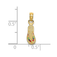 Load image into Gallery viewer, 14k  3D W/ Multi-Color Enamel Single Flip-Flop Charm
