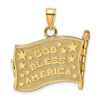 Load image into Gallery viewer, 14K w/ Enamel 3-D Pledge Of Allegiance Flag Book Charm
