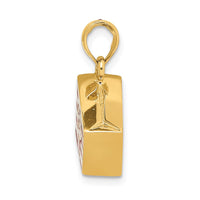 Load image into Gallery viewer, 14K 3-D Enameled Bag of Popcorn Charm

