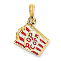 Load image into Gallery viewer, 14K 3-D Enameled Bag of Popcorn Charm
