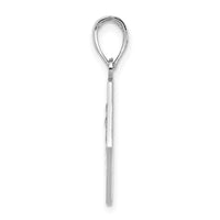 Load image into Gallery viewer, 14K White Gold Enameled Textured Back Caduceus Medical Disc
