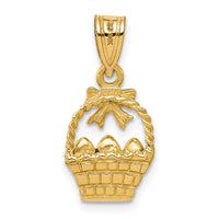 Load image into Gallery viewer, 14K Enameled Easter Basket w/ Bow and Eggs Charm
