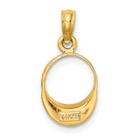 Load image into Gallery viewer, 14K Fuschia Enameled Beach Sun Visor Charm
