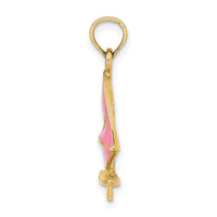 Load image into Gallery viewer, 14K Pink Enameled Windsail Surf Board Charm
