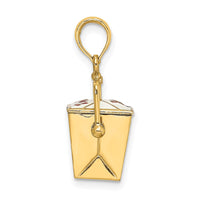 Load image into Gallery viewer, 14K 3-D Enameled Moveable Chinese Take-Out Box Charm
