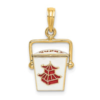 Load image into Gallery viewer, 14K 3-D Enameled Moveable Chinese Take-Out Box Charm
