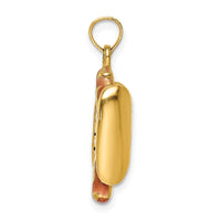 Load image into Gallery viewer, 14K 3-D Enamel Hot Dog w/ Bun Charm
