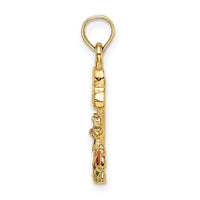 Load image into Gallery viewer, 14K Multi Enamel MY GARDEN Post Flower Charm
