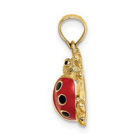 Load image into Gallery viewer, 14K Red Enameled Ladybug Charm
