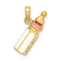 Load image into Gallery viewer, 14K 3-D w/ Enamel Baby Bottle Charm
