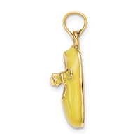Load image into Gallery viewer, 14K 3-D w/ Yellow Enamel Baby Shoe Charm

